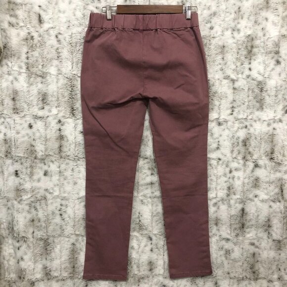 Soft Surroundings Colorful Metro Leggings Pants Jeans Pink Rose PS Button Ankle - Picture 2 of 11